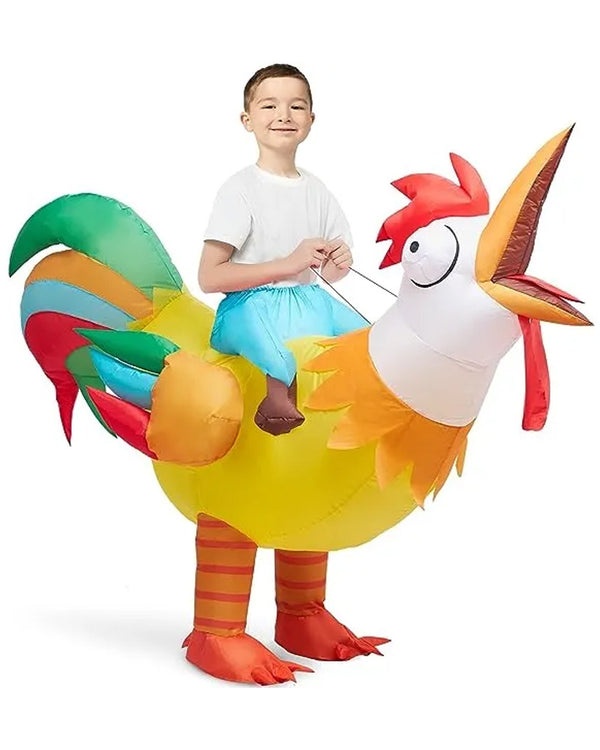 Ride On Rooster Inflatable Kids Costume