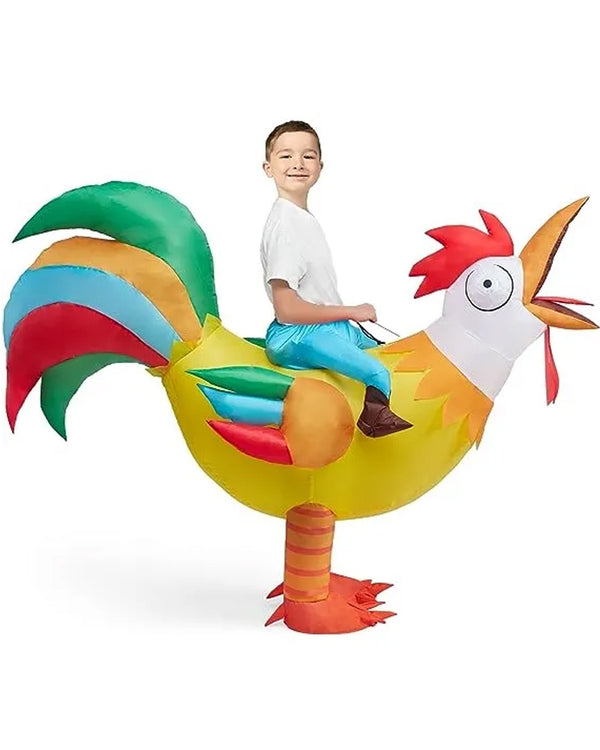 Ride On Rooster Inflatable Kids Costume