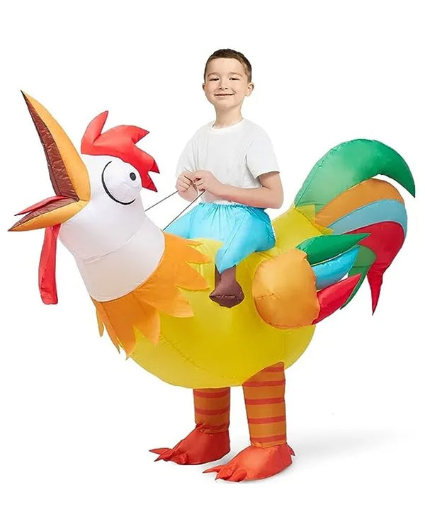 Ride On Rooster Inflatable Kids Costume