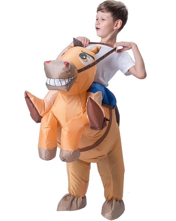Ride On Western Cowboy Inflatable Boys Costume