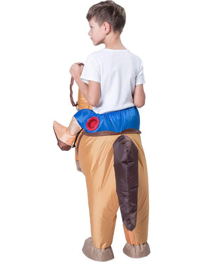 Ride On Western Cowboy Inflatable Boys Costume
