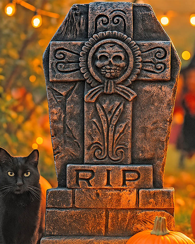 RIP Cross Tombstone 49cm