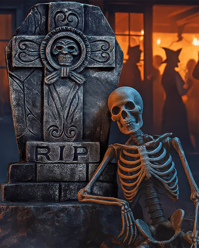 RIP Cross Tombstone 49cm
