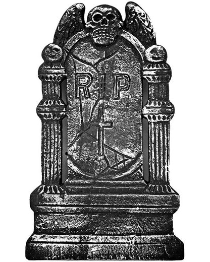 RIP Skull Tombstone 49cm