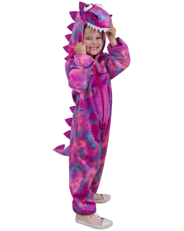 Roarin Rex Pink Dinosaur Kids Costume