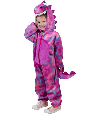 Roarin Rex Pink Dinosaur Kids Costume