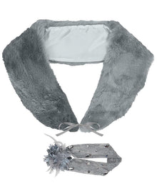 Roaring 20s Flapper Faux Fur Stole and Lace Headband