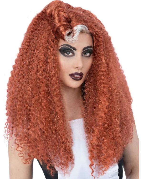 Rocky Horror Show Magenta Long Curly Auburn Wig