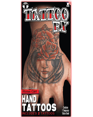 Rose Girl Temporary Tattoo