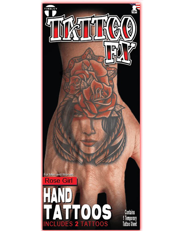 Rose Girl Temporary Tattoo