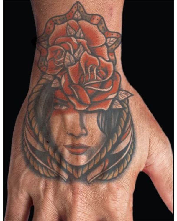 Rose Girl Temporary Tattoo