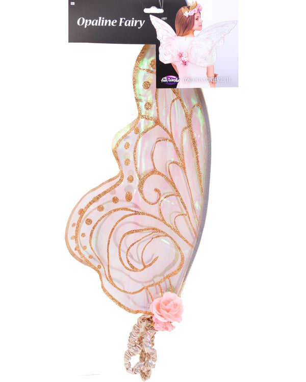 Rose Gold and Pink Opaline Fairy Wings