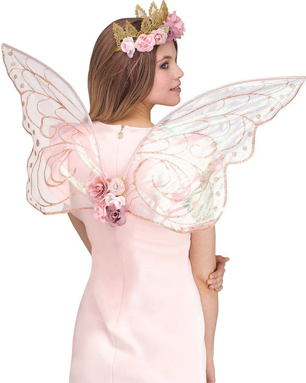 Rose Gold and Pink Opaline Fairy Wings