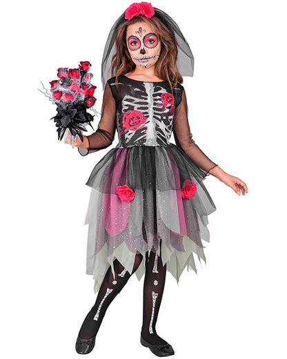 Roses Skeleton Girls Costume