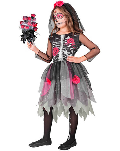 Roses Skeleton Girls Costume