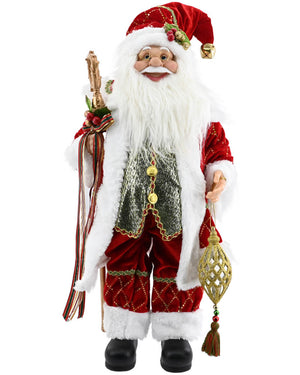 Royal Red Santa Christmas Decoration 60cm