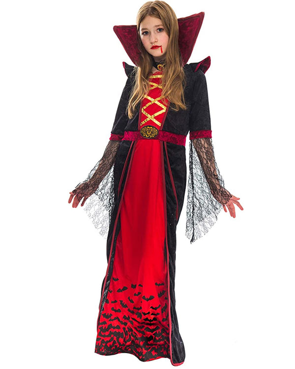 Royal Red Vampire Girls Costume
