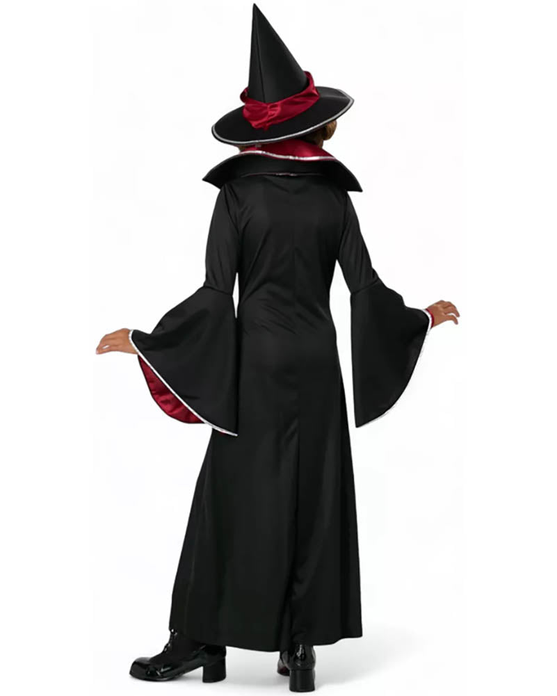 Ruby Red Glamour Witch Girls Costume