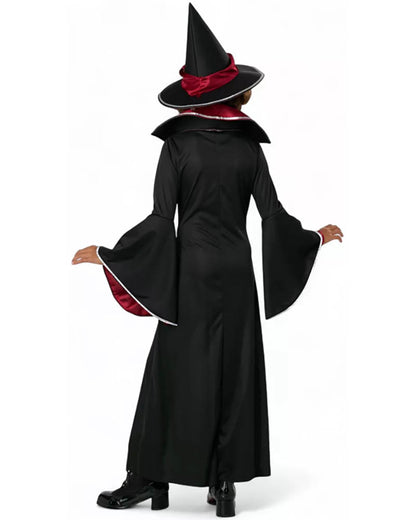 Ruby Red Glamour Witch Girls Costume