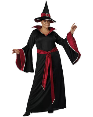 Ruby Red Glamour Witch Plus Size Womens Costume