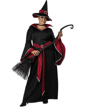 Ruby Red Glamour Witch Plus Size Womens Costume