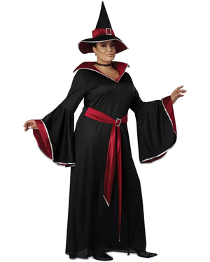 Ruby Red Glamour Witch Plus Size Womens Costume