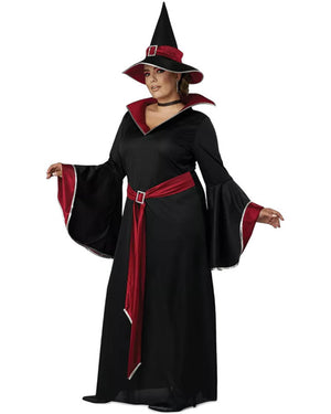 Ruby Red Glamour Witch Plus Size Womens Costume