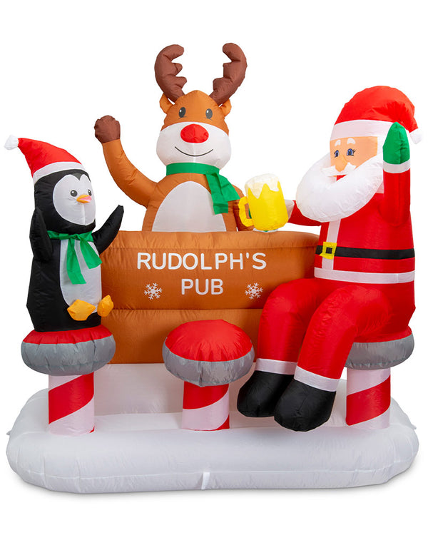 Rudolphs Pub Inflatable Christmas Decoration 1.5m