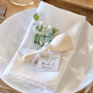 Rustic Romance Wedding Favour Maracas