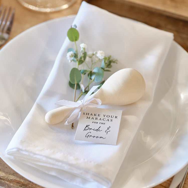 Rustic Romance Wedding Favour Maracas