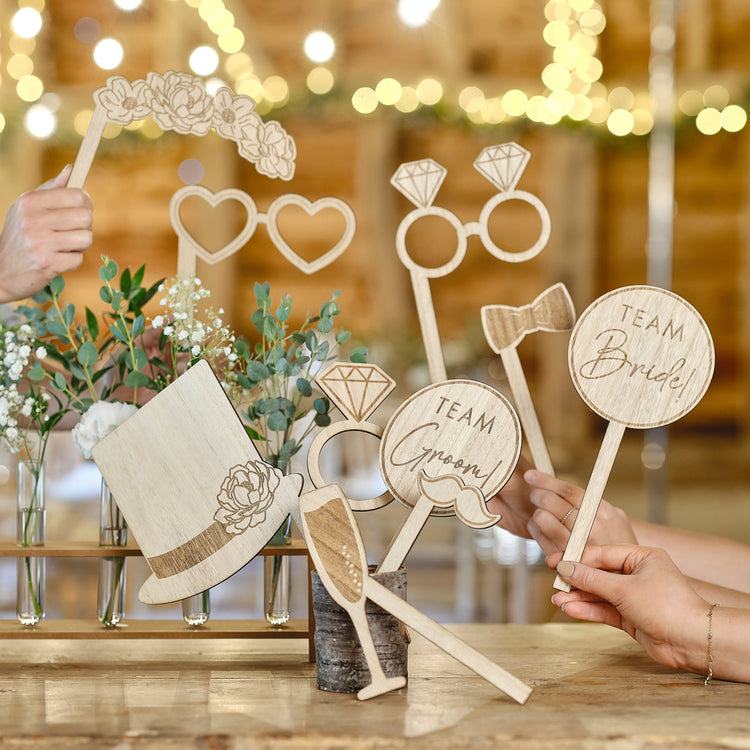 Rustic Romance Wedding Photo Booth Props