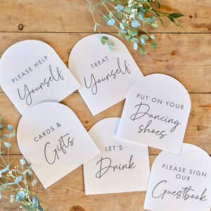 rustic romance wedding signs