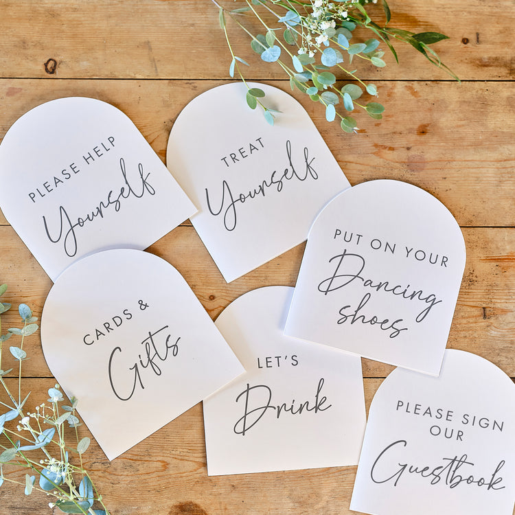 rustic romance wedding signs