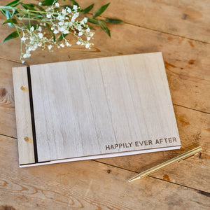Rustic Romance Wooden Guest Book