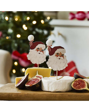 Santa Baby Pom Pom Cupcake Toppers Pack of 12