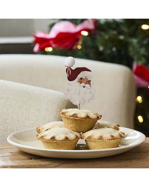 Santa Baby Pom Pom Cupcake Toppers Pack of 12