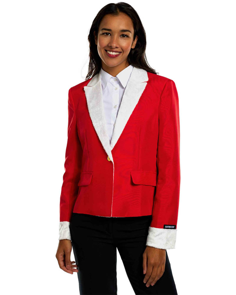 Santa Faux Fur Womens Christmas Suitmeister Jacket