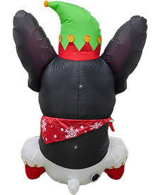 Santa Hat French Bulldog Christmas Lawn Inflatable 1.5m