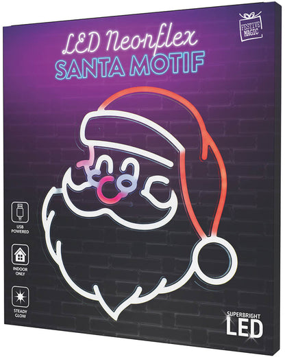 Santa Head Neonflex LED Christmas Light 34cm