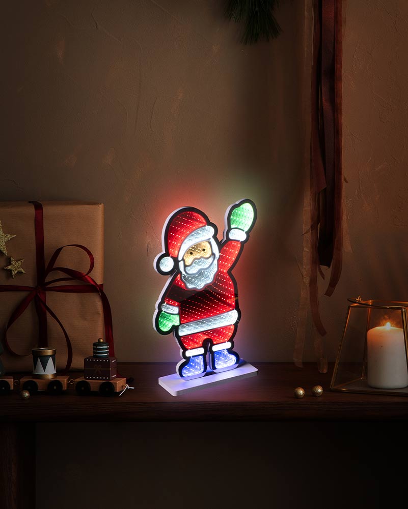 Santa Infinity Christmas Light 40cm