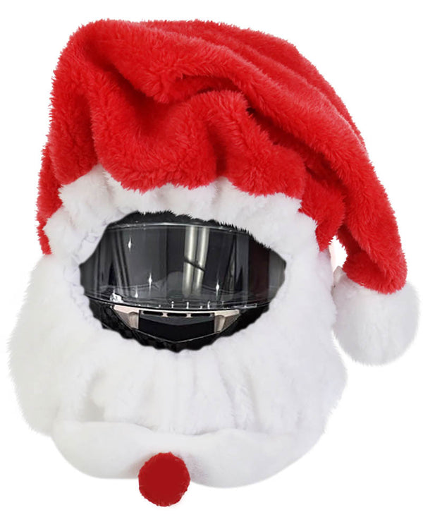 Christmas Santa Plush Motorbike Helmet Cover