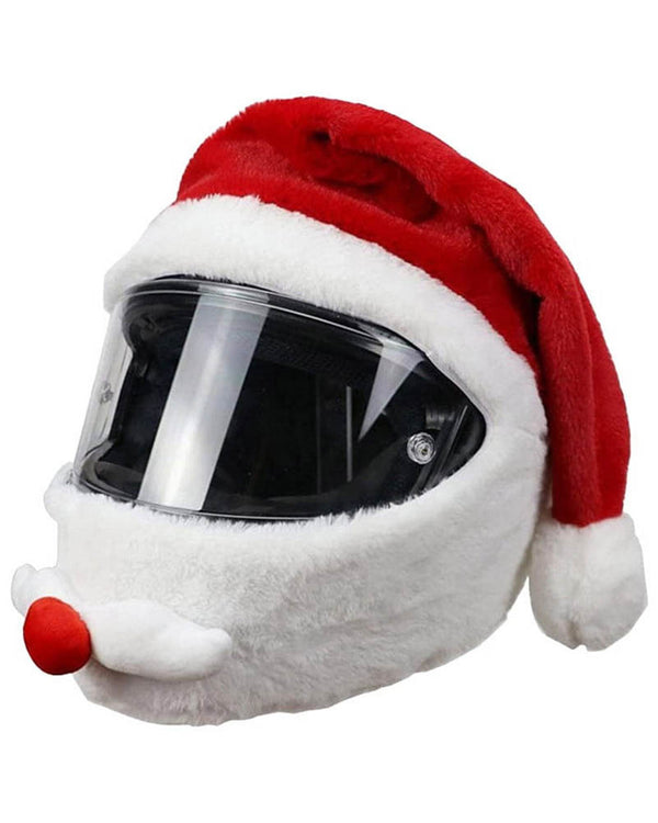 Christmas Santa Plush Motorbike Helmet Cover