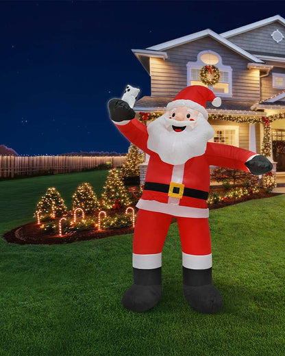 Santa Selfie Christmas Lawn Inflatable 2.1m