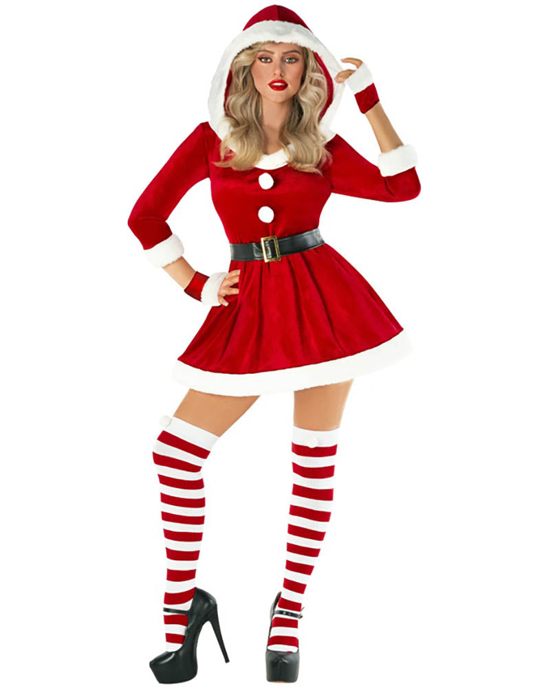 Santa Short Dress Womens Costume