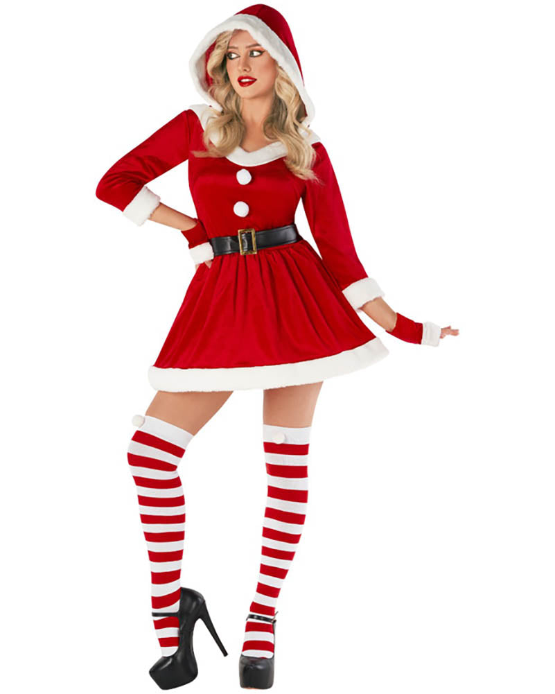 Santa Short Dress Womens Costume