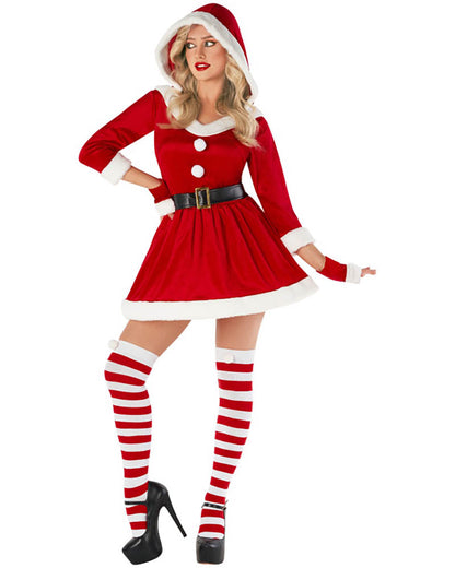 Santa Short Dress Womens Costume