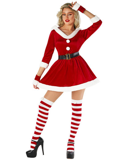 Santa Short Dress Womens Costume