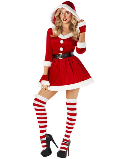 Santa Short Dress Womens Costume