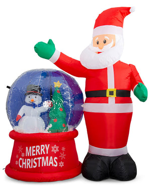 Santa Snowing Globe Inflatable Christmas Decoration