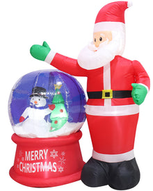 Santa Snowing Globe Inflatable Christmas Decoration